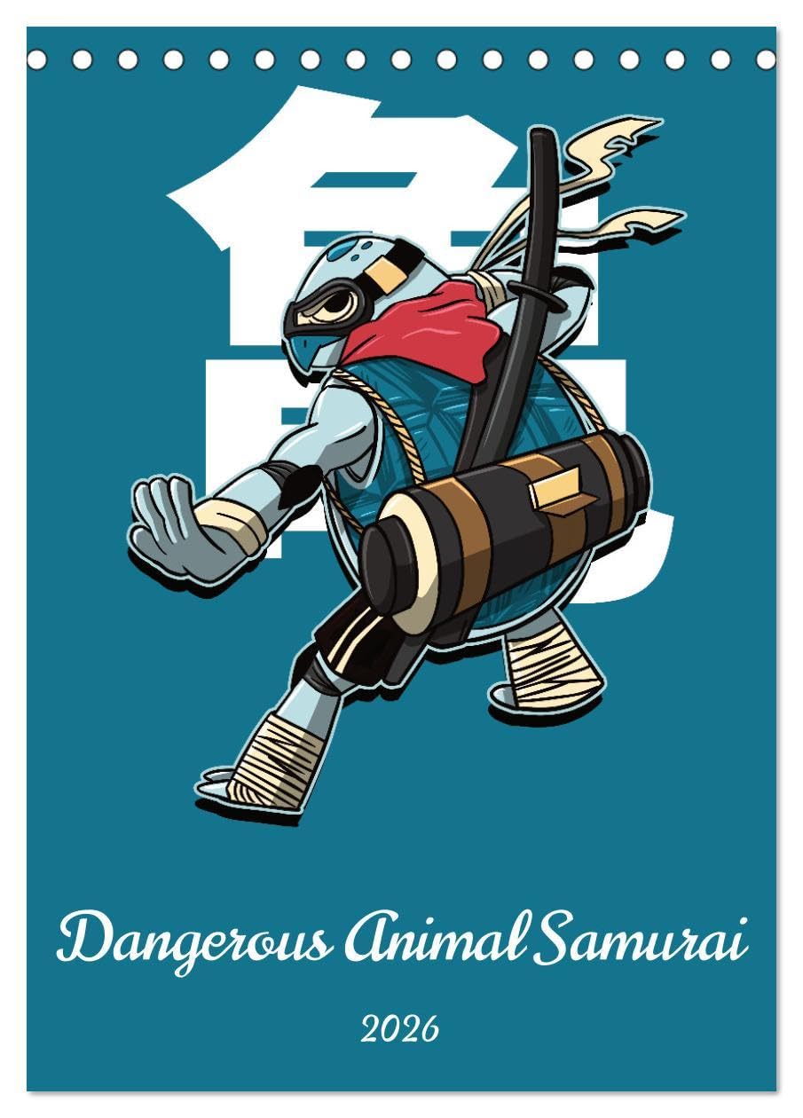 Dangerous Animal Samurai (Desk Calendar 2026 DIN A5 portrait), CALVENDO 12 Month DeskCalendar: Experience the wild fusion of animals and samurai ... fascinating images of dangerous creatures. Leisure & Fun