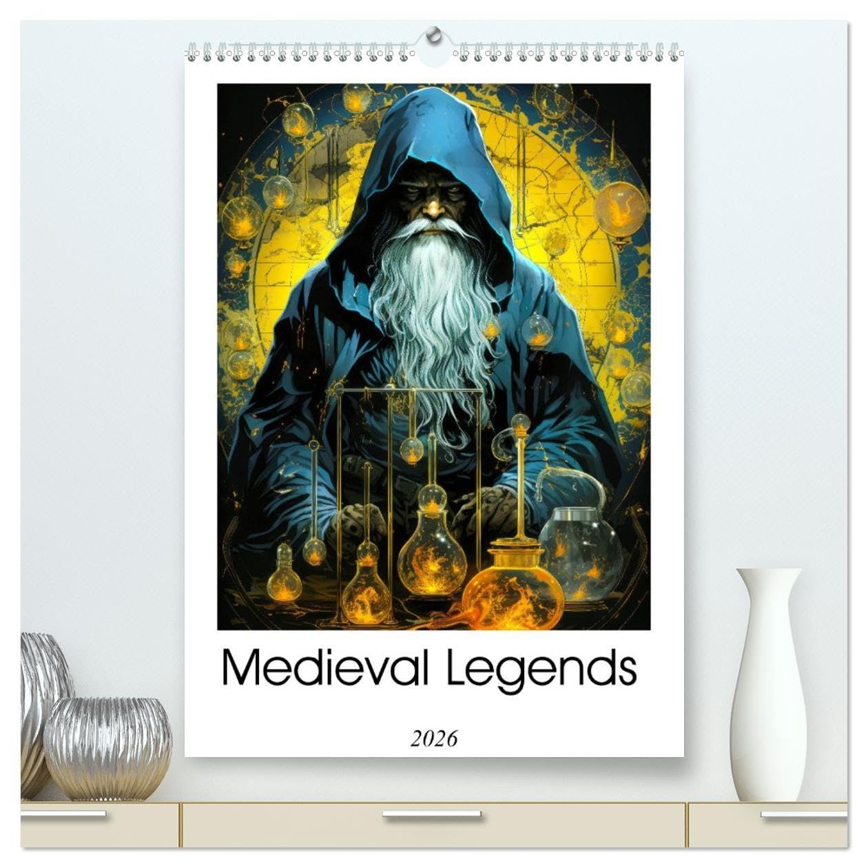 Medieval Legends (High Quality Premium Wall Calendar 2026 DIN A2 portrait),CALVENDO 12 Month Wall Calendar: Embark on a captivating journey through ... knights, dragons and mystical realms. Religion & Esotericism