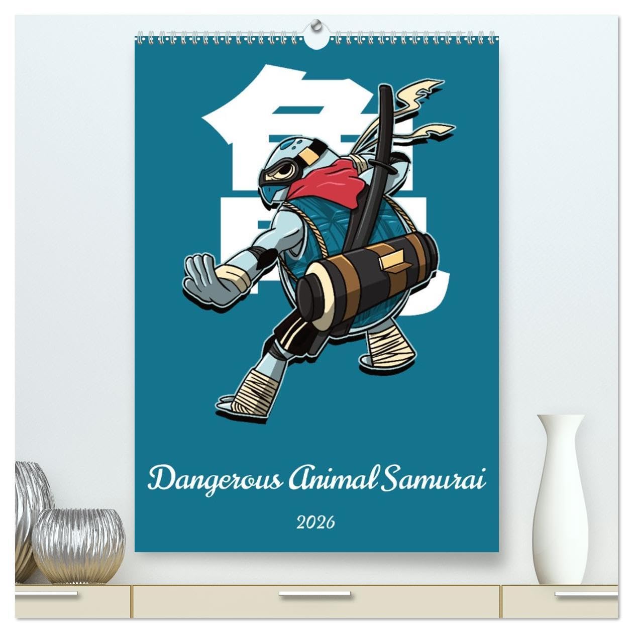Dangerous Animal Samurai (High Quality Premium Wall Calendar 2026 DIN A2 portrait),CALVENDO 12 Month Wall Calendar: Experience the wild fusion of ... fascinating images of dangerous creatures. Leisure & Fun