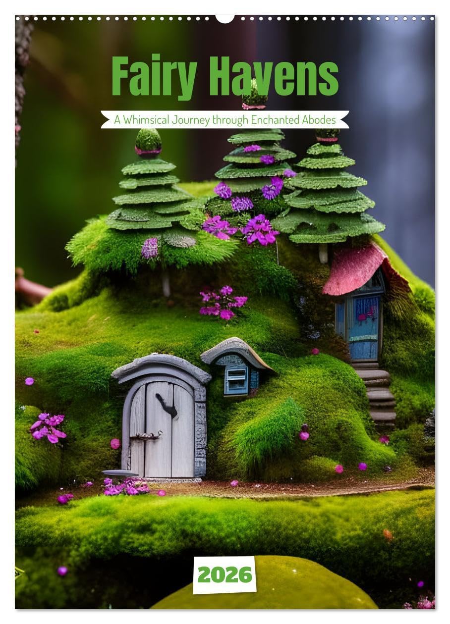 Tiny Fairy Havens (Wall Calendar 2026 DIN A2 portrait), CALVENDO 12 Month Wall Calendar: A Whimsical Journey through Enchanted Abodes Children's books
