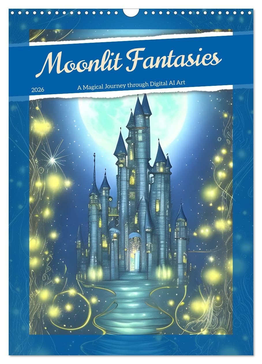 Moonlit Fantasies (Wall Calendar 2026 DIN A3 portrait), CALVENDO 12 Month Wall Calendar: A Magical Journey through Digital AI Art Business & Technology