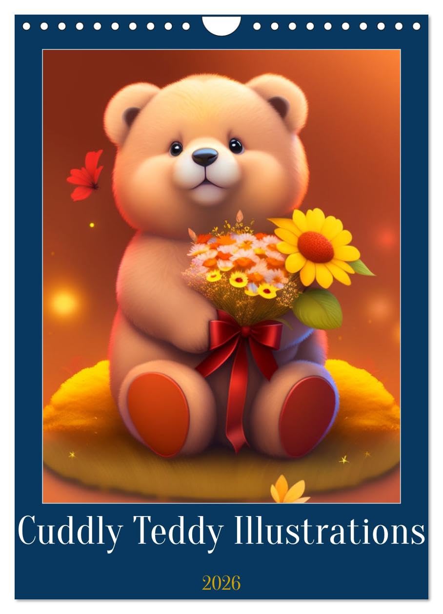 Cuddly Teddy Illustrations (Wall Calendar 2026 DIN A4 portrait), CALVENDO 12 Month Wall Calendar: Cute illustrations of cuddly teddy bears for young and old Children's books