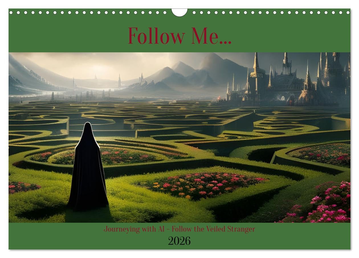 Follow Me... (Wall Calendar 2026 DIN A3 landscape), CALVENDO 12 Month Wall Calendar: Journeying with AI - Follow the Veiled Stranger Leisure, Home & Garden