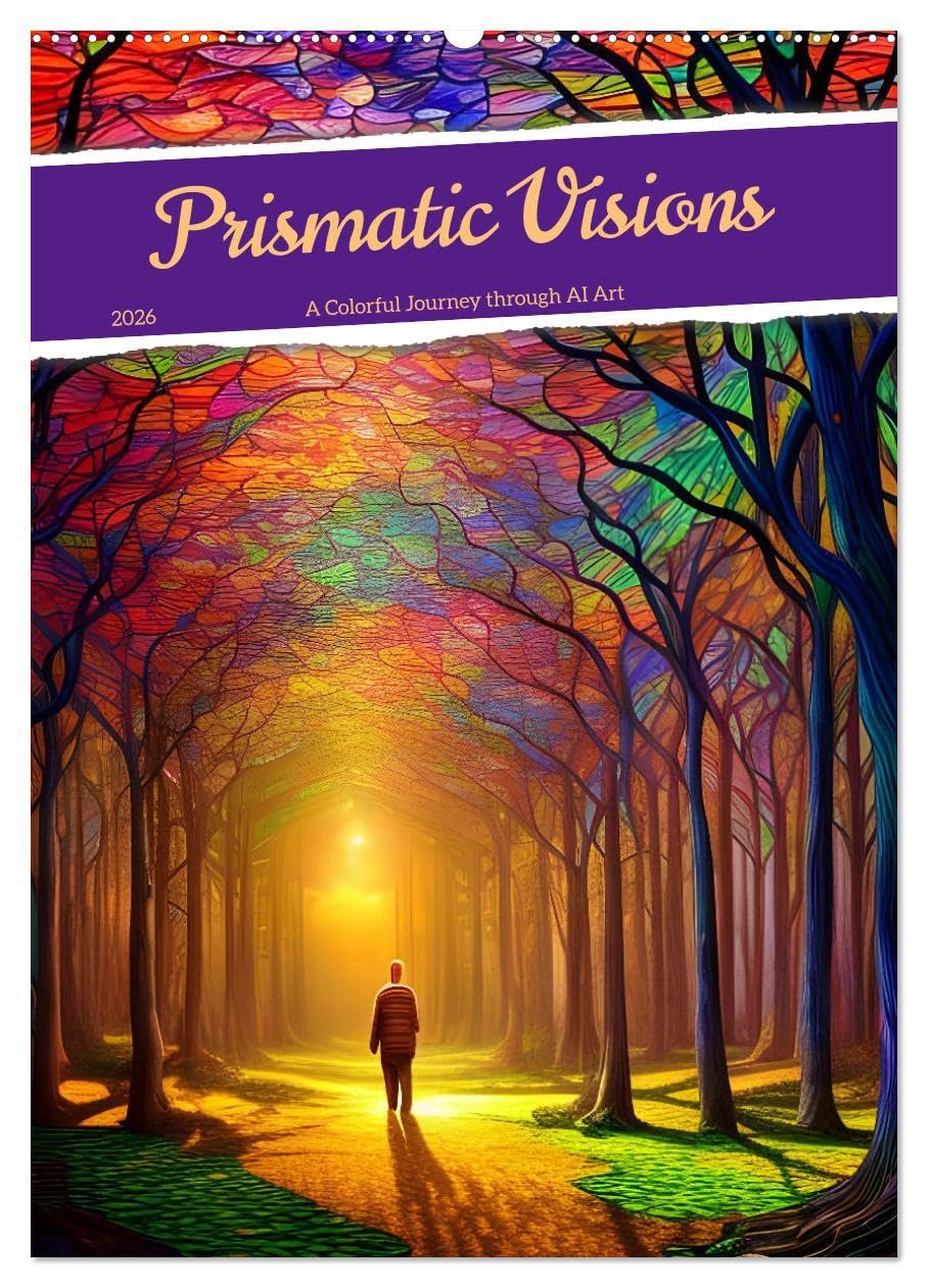 Prismatic Visions (Wall Calendar 2026 DIN A2 portrait), CALVENDO 12 Month Wall Calendar: A Colorful Journey through AI Art Film, Art & Culture
