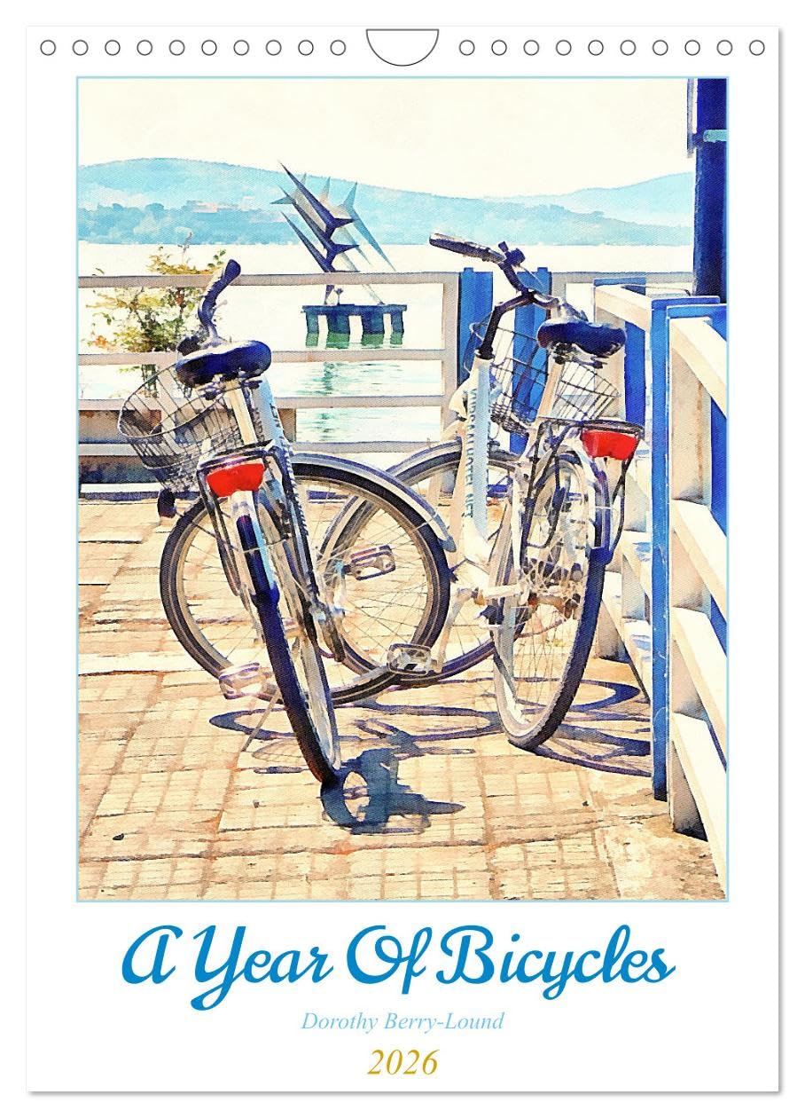 A Year Of Bicycles (Wall Calendar 2026 DIN A4 portrait), CALVENDO 12 Month Wall Calendar: Parked bicycles in picturesque settings Social Sciences