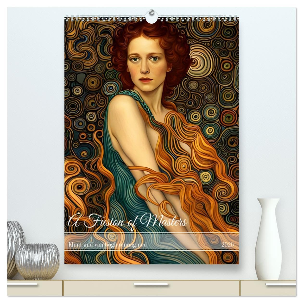 A Fusion of Masters (High Quality Premium Wall Calendar 2026 DIN A2 portrait),CALVENDO 12 Month Wall Calendar: Klimt and van Gogh reimagined Leisure, Home & Garden