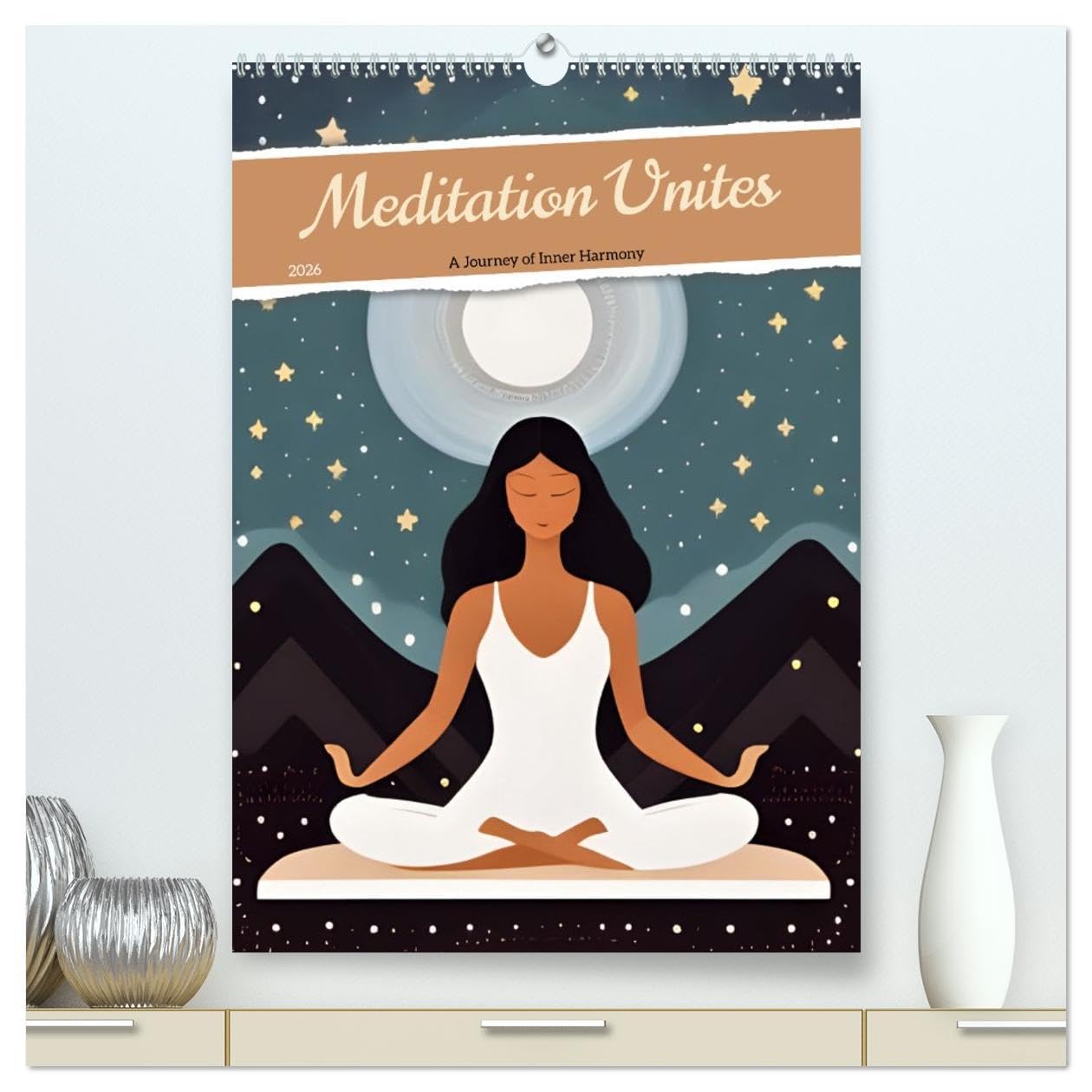 Meditation Unites (High Quality Premium Wall Calendar 2026 DIN A2 portrait),CALVENDO 12 Month Wall Calendar: A Journey of Inner Harmony Social Sciences