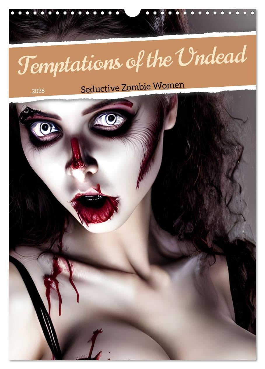 Temptations of the Undead (Wall Calendar 2026 DIN A3 portrait), CALVENDO 12 Month Wall Calendar: Seductive Zombie Women Photography