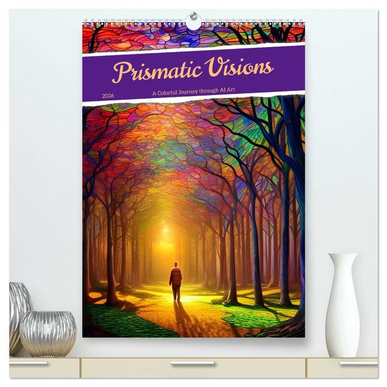 Prismatic Visions (High Quality Premium Wall Calendar 2026 DIN A2 portrait),CALVENDO 12 Month Wall Calendar: A Colorful Journey through AI Art Film, Art & Culture