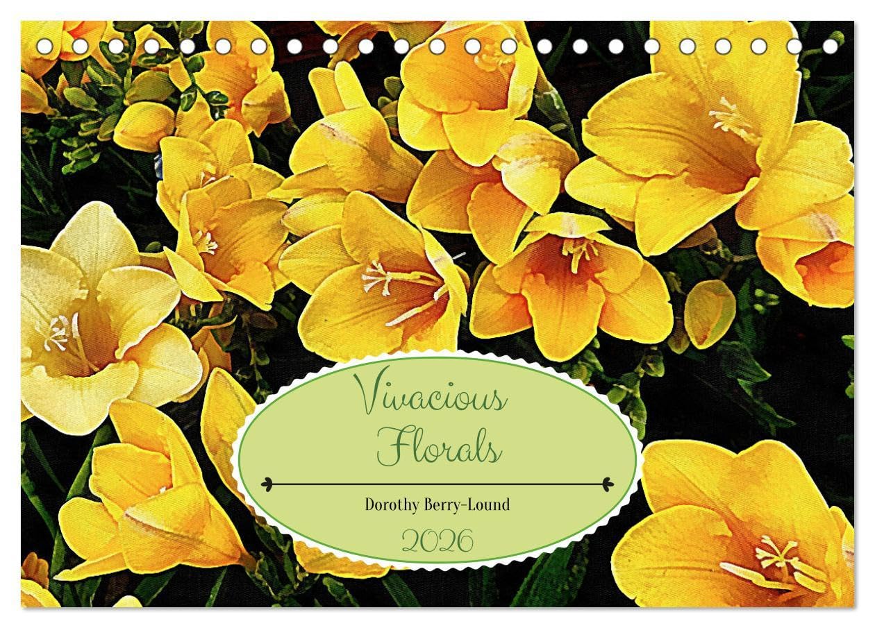 Vivacious Florals (Desk Calendar 2026 DIN A5 landscape), CALVENDO 12 Month DeskCalendar: Bright and lively photo art florals Leisure, Home & Garden