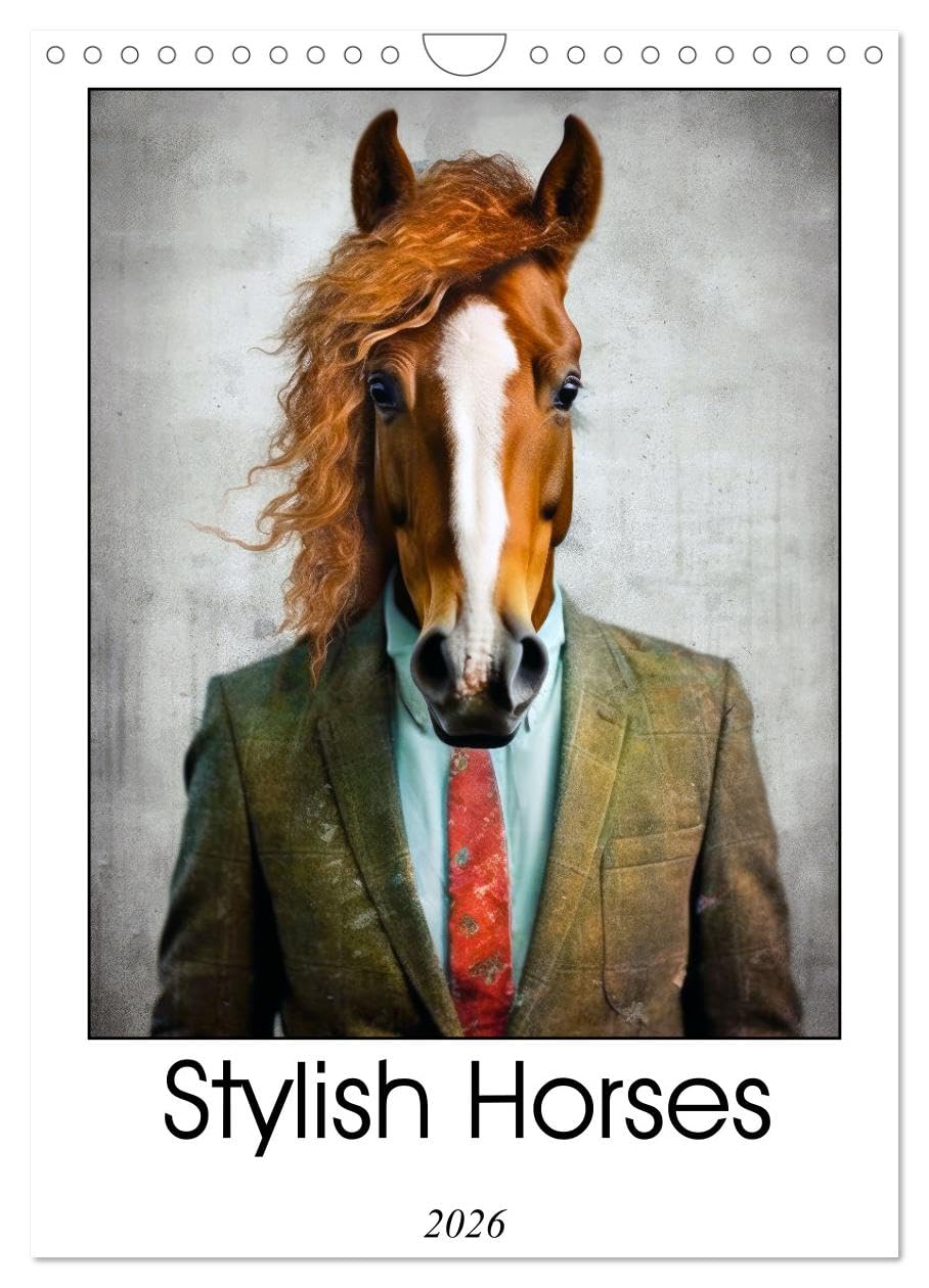Stylish Horses (Wall Calendar 2026 DIN A4 portrait), CALVENDO 12 Month Wall Calendar: Discover a world where elegance meets equine grace, the Stylish ... embody the perfect blend of poise and whimsy. Leisure, Home & Garden