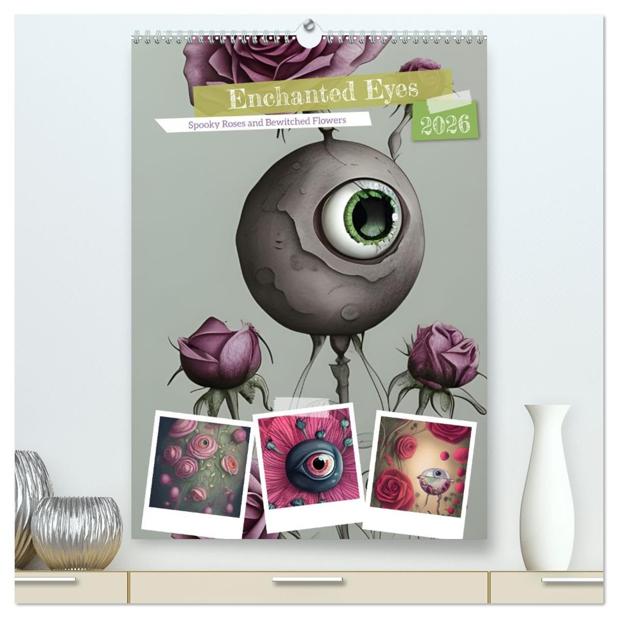 Enchanted Eyes (High Quality Premium Wall Calendar 2026 DIN A2 portrait),CALVENDO 12 Month Wall Calendar: Spooky Roses and Bewitched Flowers Leisure, Home & Garden
