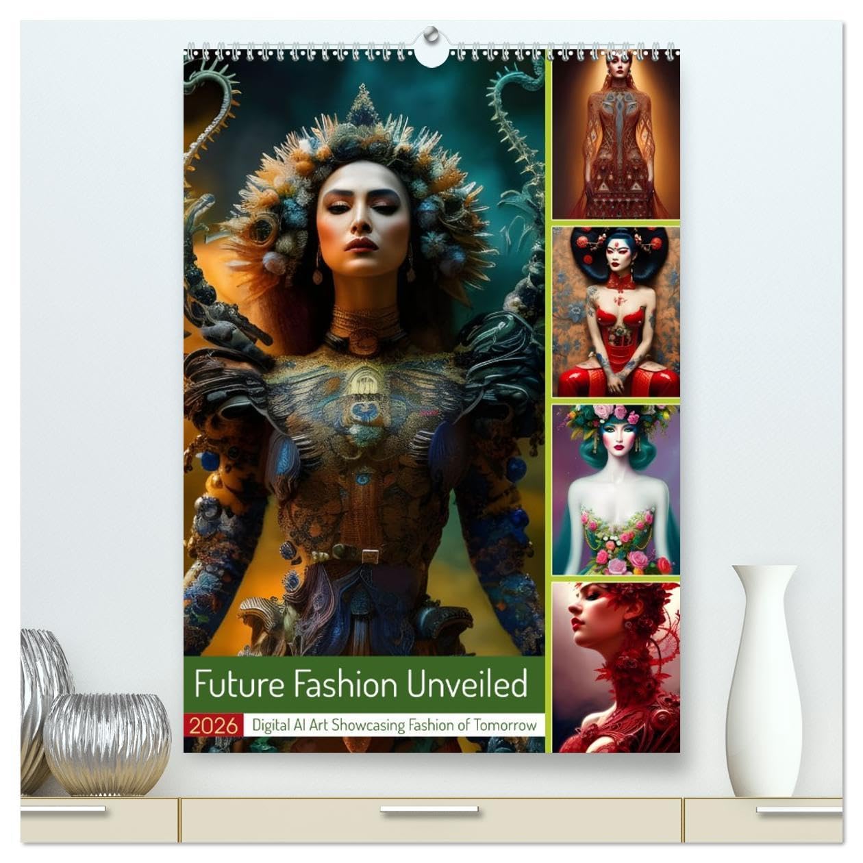 Future Fashion Unveiled (High Quality Premium Wall Calendar 2026 DIN A2 portrait),CALVENDO 12 Month Wall Calendar: Digital AI Art Showcasing Fashion of Tomorrow Social Sciences