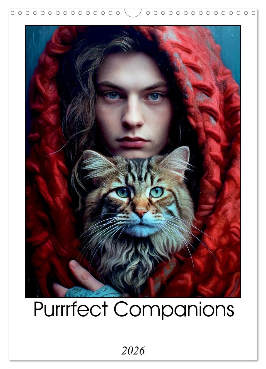 Purrrfect Companions (Wall Calendar 2026 DIN A3 portrait), CALVENDO 12 Month Wall Calendar: Discover the captivating harmony between humans and their ... celebrating the timeless bond they share. Social Sciences