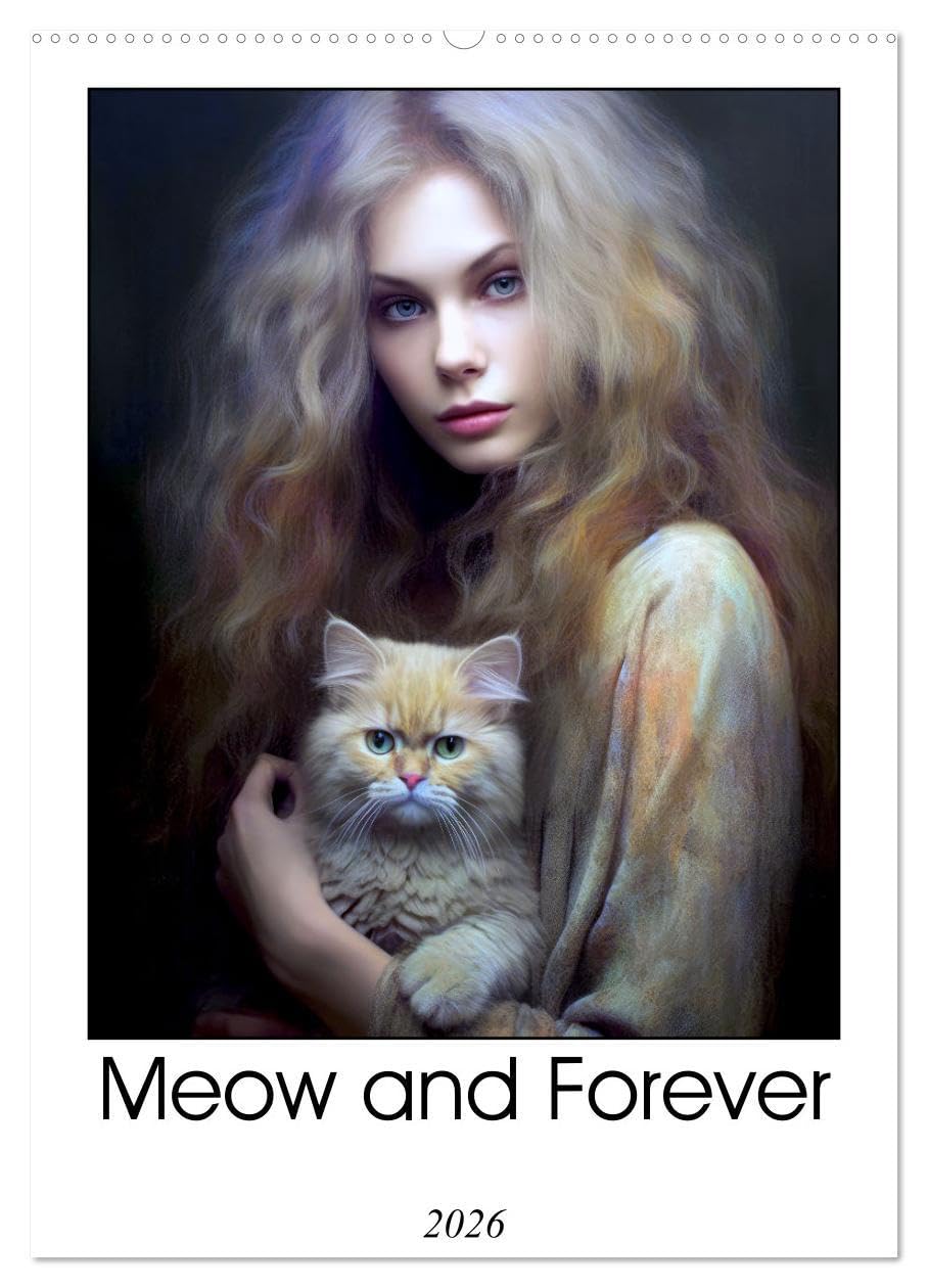 Meow and Forever (Wall Calendar 2026 DIN A2 portrait), CALVENDO 12 Month Wall Calendar: Experience the enchanting bond between humans and their feline ... women and men embracing their cherished cats. Social Sciences