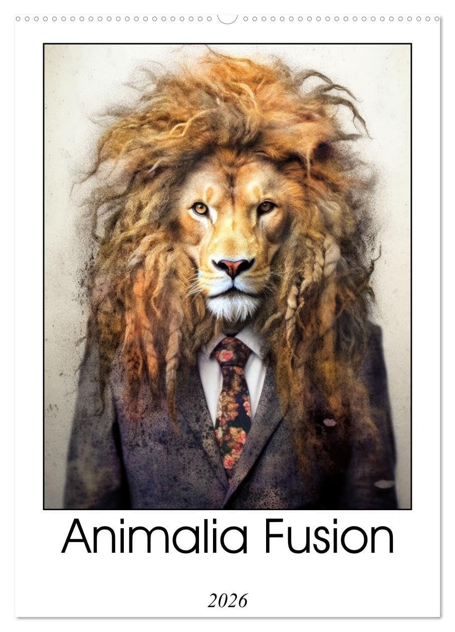 Animalia Fusion (Wall Calendar 2026 DIN A2 portrait), CALVENDO 12 Month Wall Calendar: Experience the enchantment of Animalia Fusion, where animals and humans unite in a calendar like no other. Business & Technology