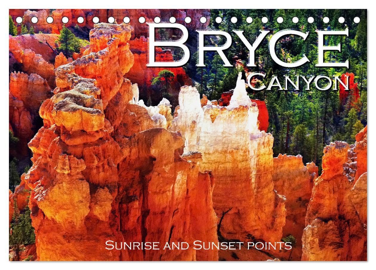 Bryce Canyon, Sunrise and Sunset points (Desk Calendar 2026 DIN A5 landscape), CALVENDO 12 Month DeskCalendar: Take some inspiration from these ... visit this incredible tourist spot as well. Leisure, Home & Garden