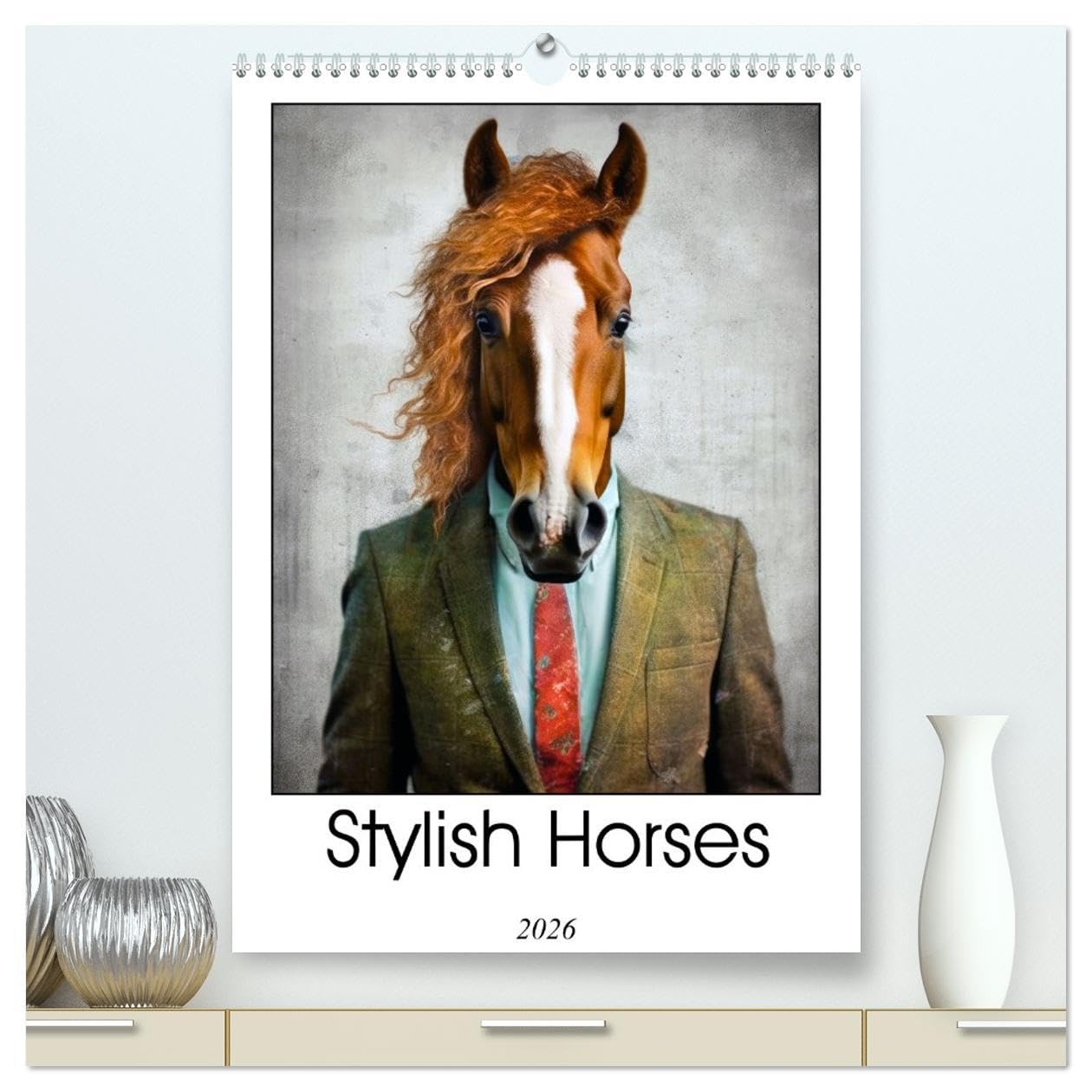 Stylish Horses (High Quality Premium Wall Calendar 2026 DIN A2 portrait),CALVENDO 12 Month Wall Calendar: Discover a world where elegance meets equine ... embody the perfect blend of poise and whimsy. Leisure, Home & Garden