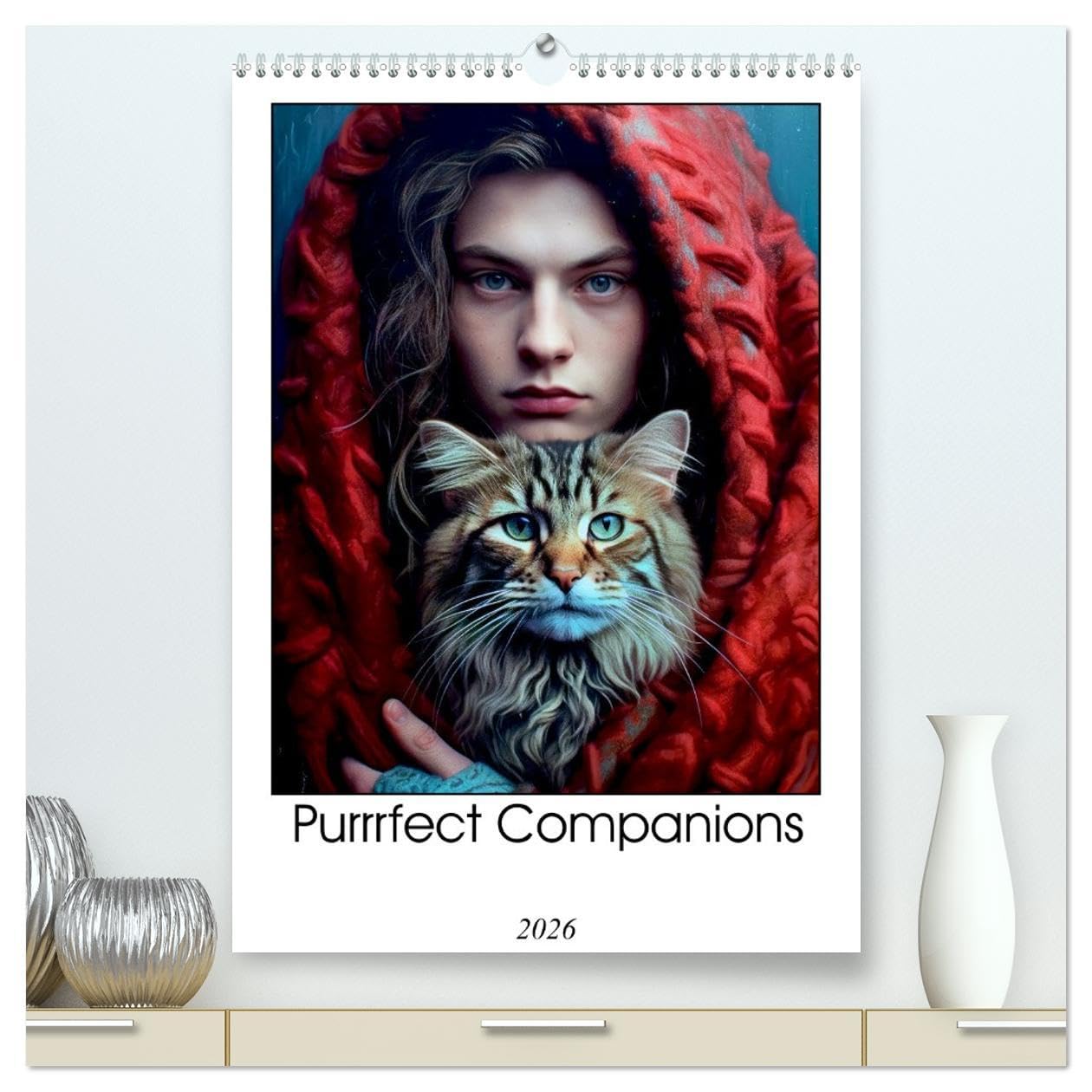 Purrrfect Companions (High Quality Premium Wall Calendar 2026 DIN A2 portrait),CALVENDO 12 Month Wall Calendar: Discover the captivating harmony ... celebrating the timeless bond they share. Social Sciences