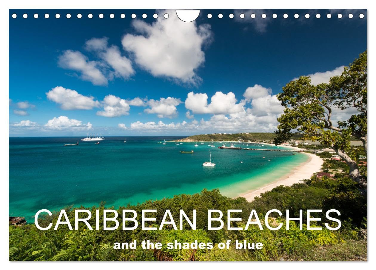 Caribbean beaches and the shades of blue (Wall Calendar 2026 DIN A4 landscape), CALVENDO 12 Month Wall Calendar: Places to regenerate the mind Leisure, Home & Garden