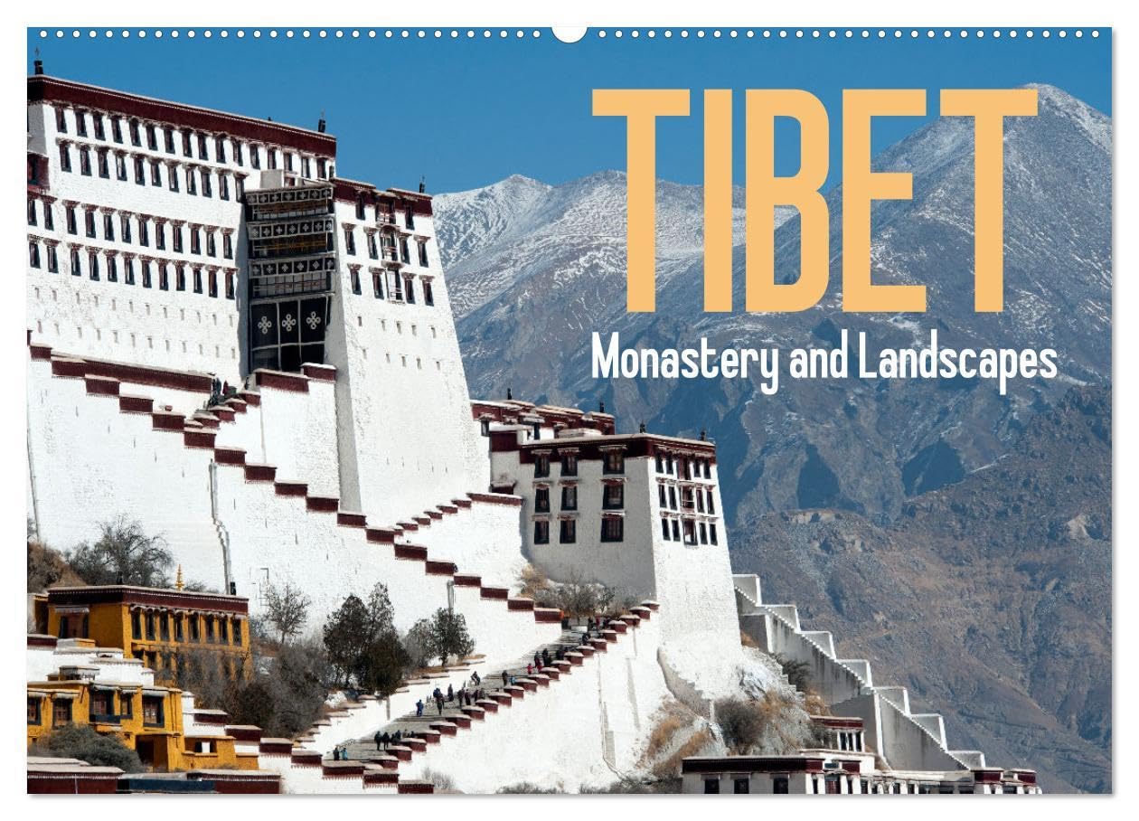 Tibet Monastery and landscapes (Wall Calendar 2026 DIN A2 landscape), CALVENDO 12 Month Wall Calendar: A place to rediscover spirituality Leisure, Home & Garden