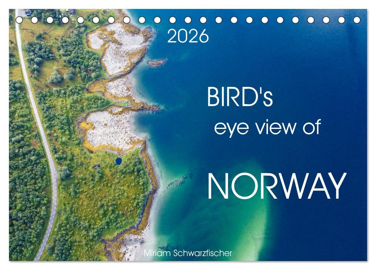 Bird's eye view of Norway (Desk Calendar 2026 DIN A5 landscape), CALVENDO 12 Month DeskCalendar: Norway from above Leisure, Home & Garden