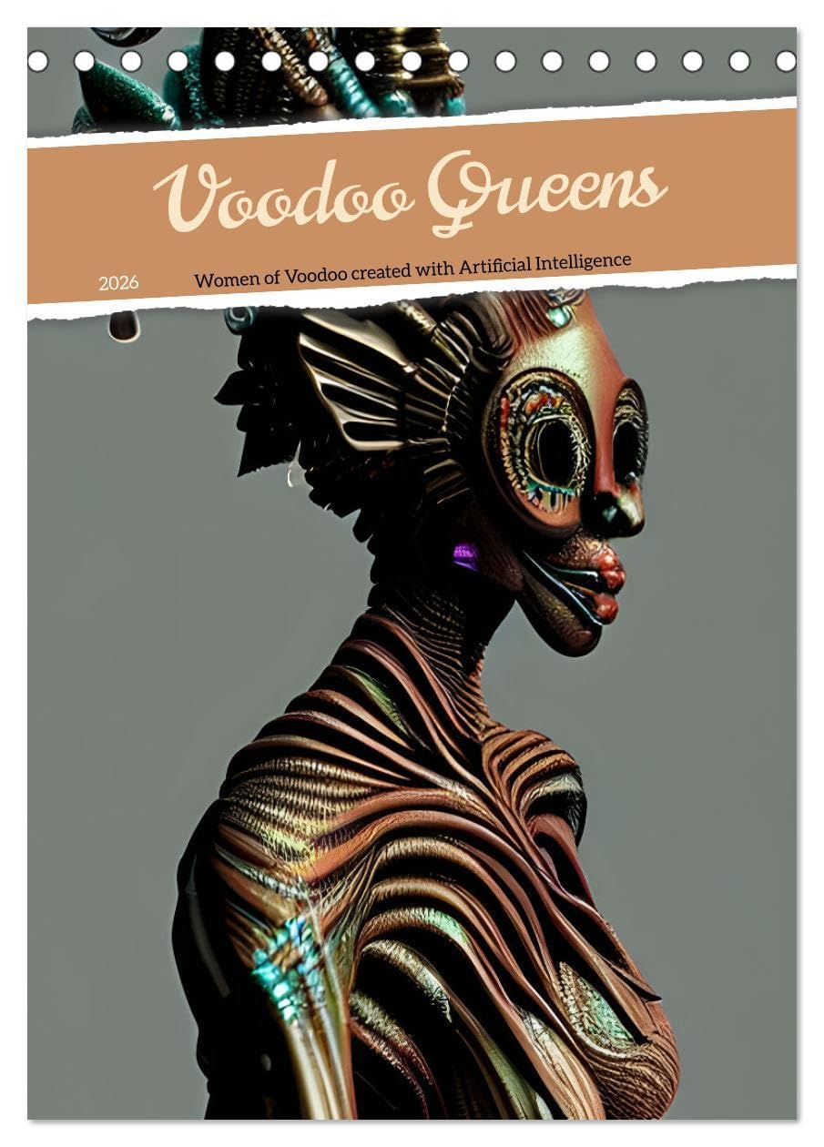 Voodoo Queens (Desk Calendar 2026 DIN A5 portrait), CALVENDO 12 Month DeskCalendar: Women of Voodoo created with Artificial Intelligence Social Sciences