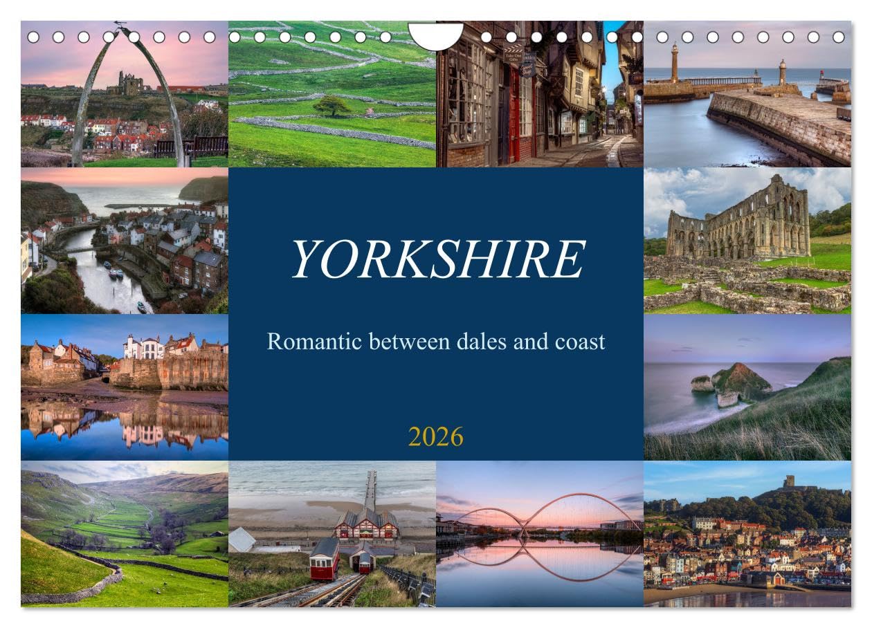 Yorkshire - Romantic between dales and coast (Wall Calendar 2026 DIN A4 landscape), CALVENDO 12 Month Wall Calendar: Between sheep and high moors to ... and smugglers: Yorkshire in Northern England Leisure, Home & Garden