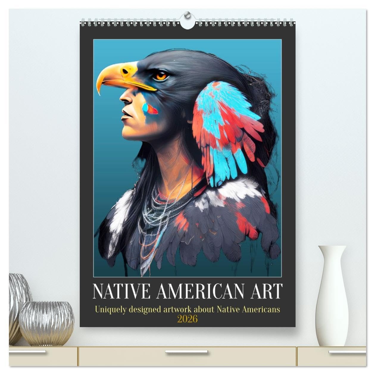 Native American Art (High Quality Premium Wall Calendar 2026 DIN A2 portrait),CALVENDO 12 Month Wall Calendar: Uniquely designed artwork of Native Americans Social Sciences