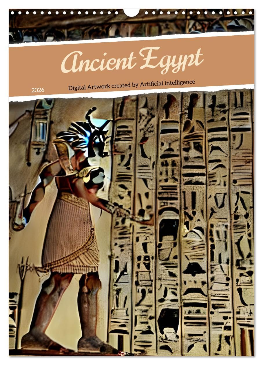 Ancient Egypt - Digital Artwork created by Artificial Intelligence (Wall Calendar 2026 DIN A3 portrait), CALVENDO 12 Month Wall Calendar: Digital Art inspired by ancient Egypt, created by a Computer Leisure, Home & Garden