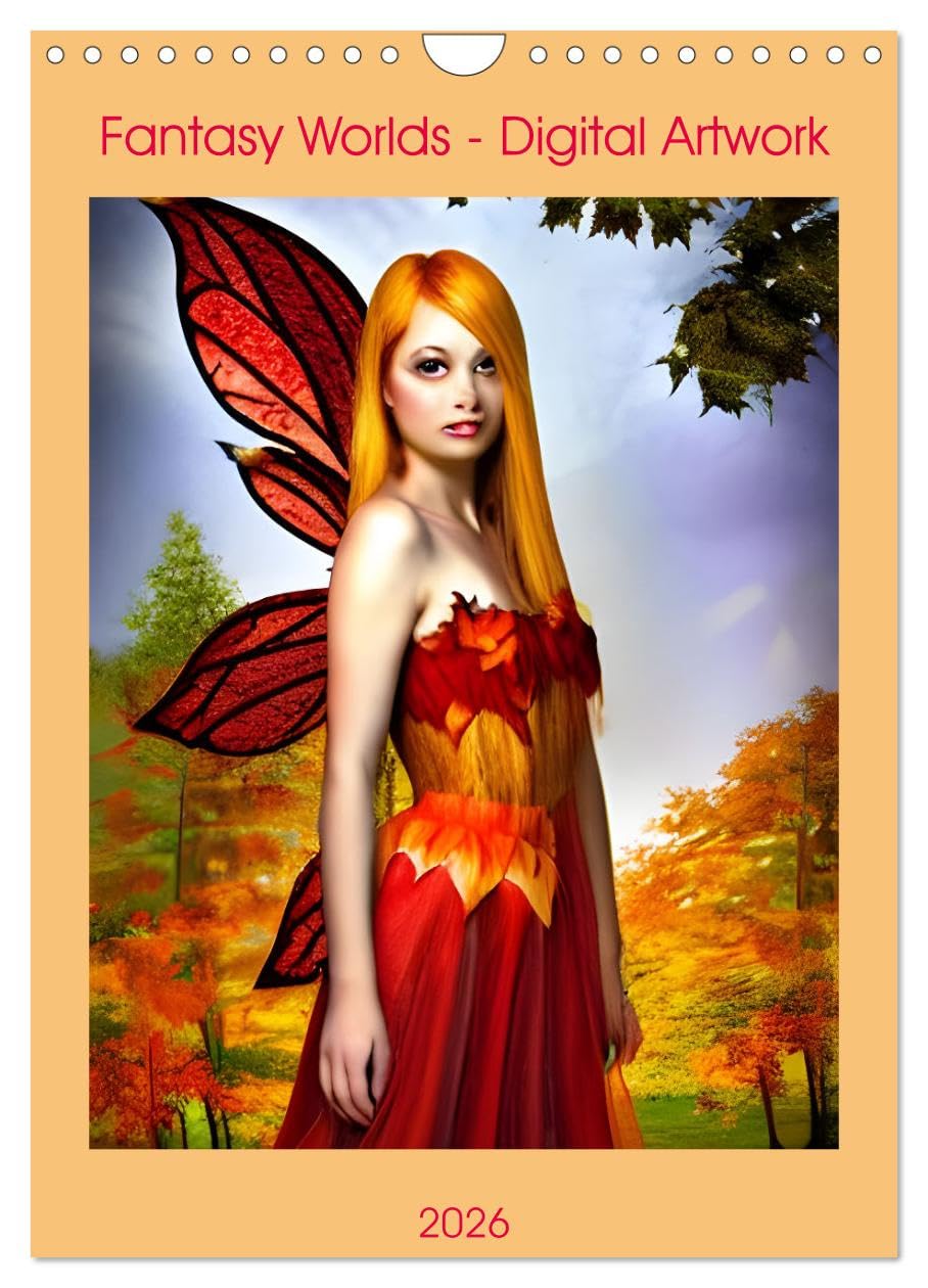 Fantasy Worlds - Digital Artwork (Wall Calendar 2026 DIN A4 portrait), CALVENDO 12 Month Wall Calendar: Digital fantasy art created with the help of Artificial Intelligence Leisure, Home & Garden