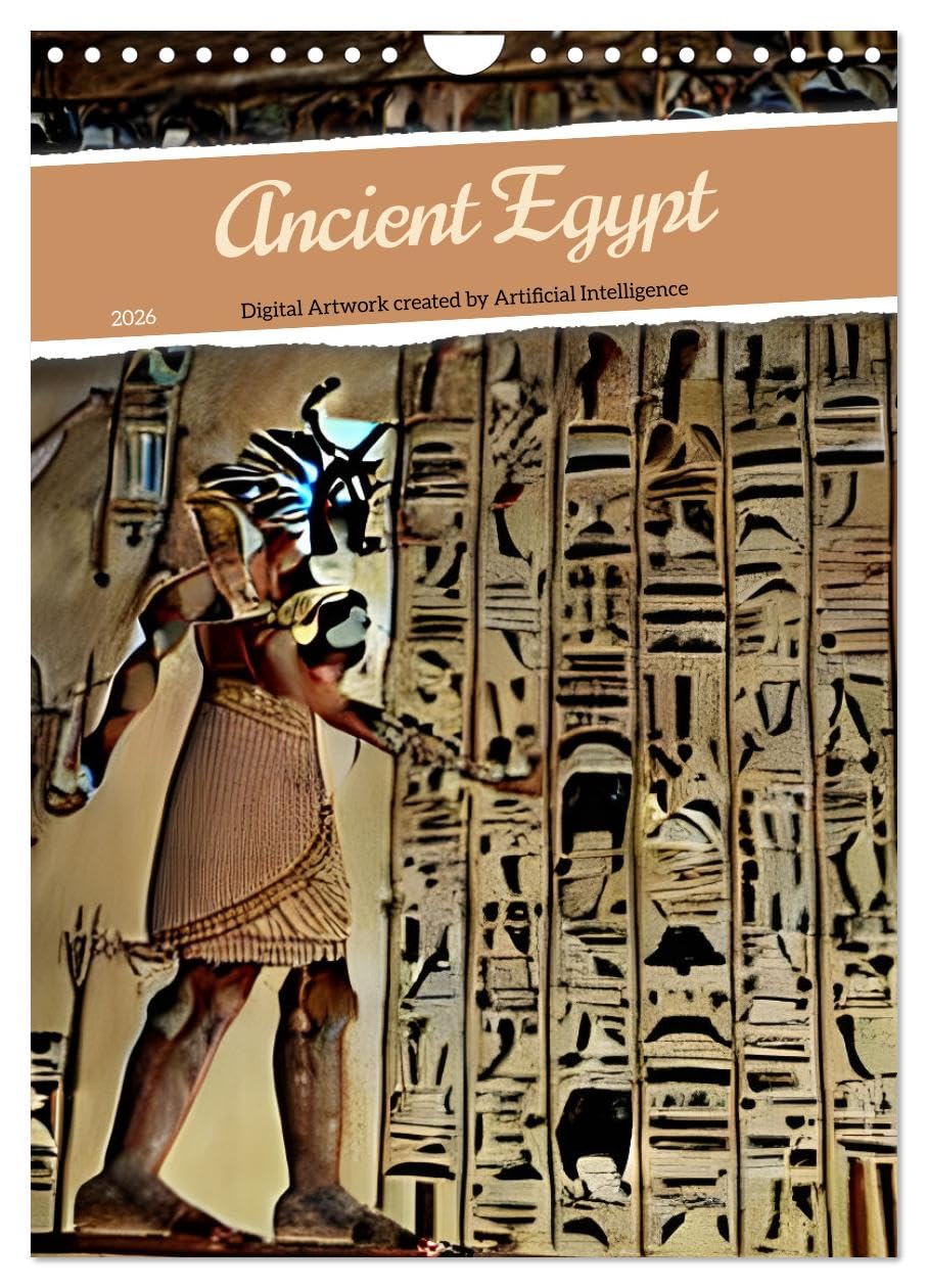 Ancient Egypt - Digital Artwork created by Artificial Intelligence (Wall Calendar 2026 DIN A4 portrait), CALVENDO 12 Month Wall Calendar: Digital Art inspired by ancient Egypt, created by a Computer Leisure, Home & Garden