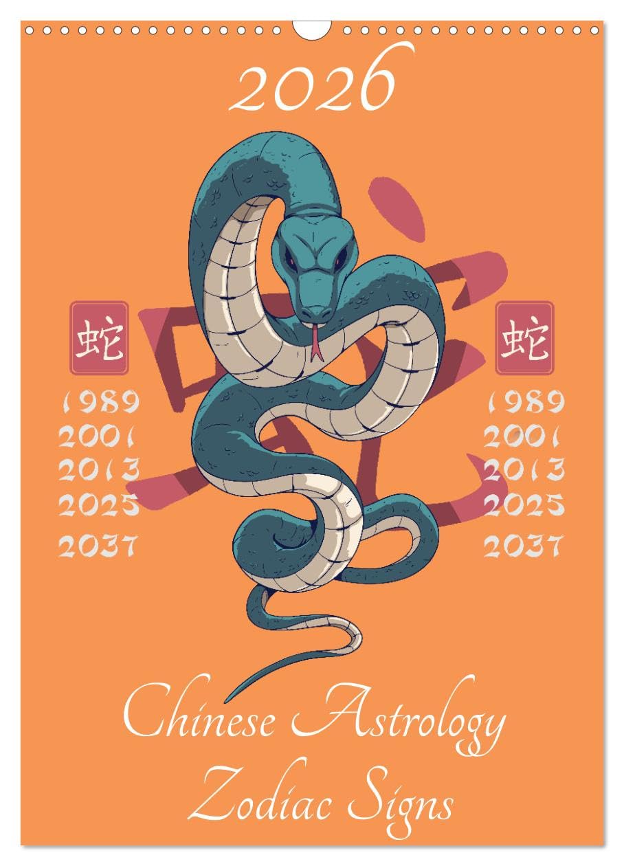 Chinese Astrology Zodiac Signs (Wall Calendar 2026 DIN A3 portrait), CALVENDO 12 Month Wall Calendar: The 12 animal horoscopes from Chinese astrology. Calendars