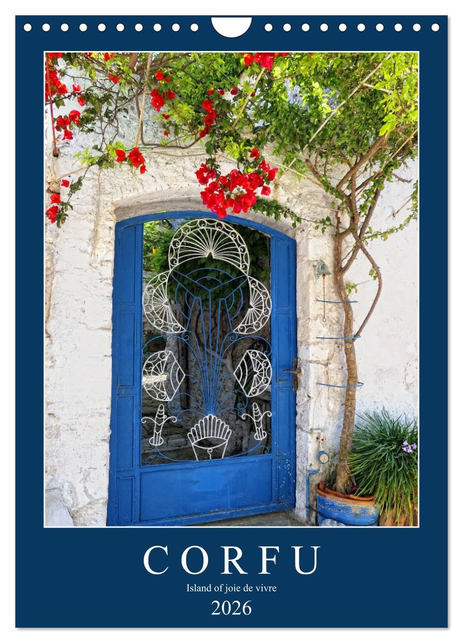 Corfu - Island of joie de vivre (Wall Calendar 2026 DIN A4 portrait), CALVENDO 12 Month Wall Calendar: Greenest of the Greek islands Social Sciences