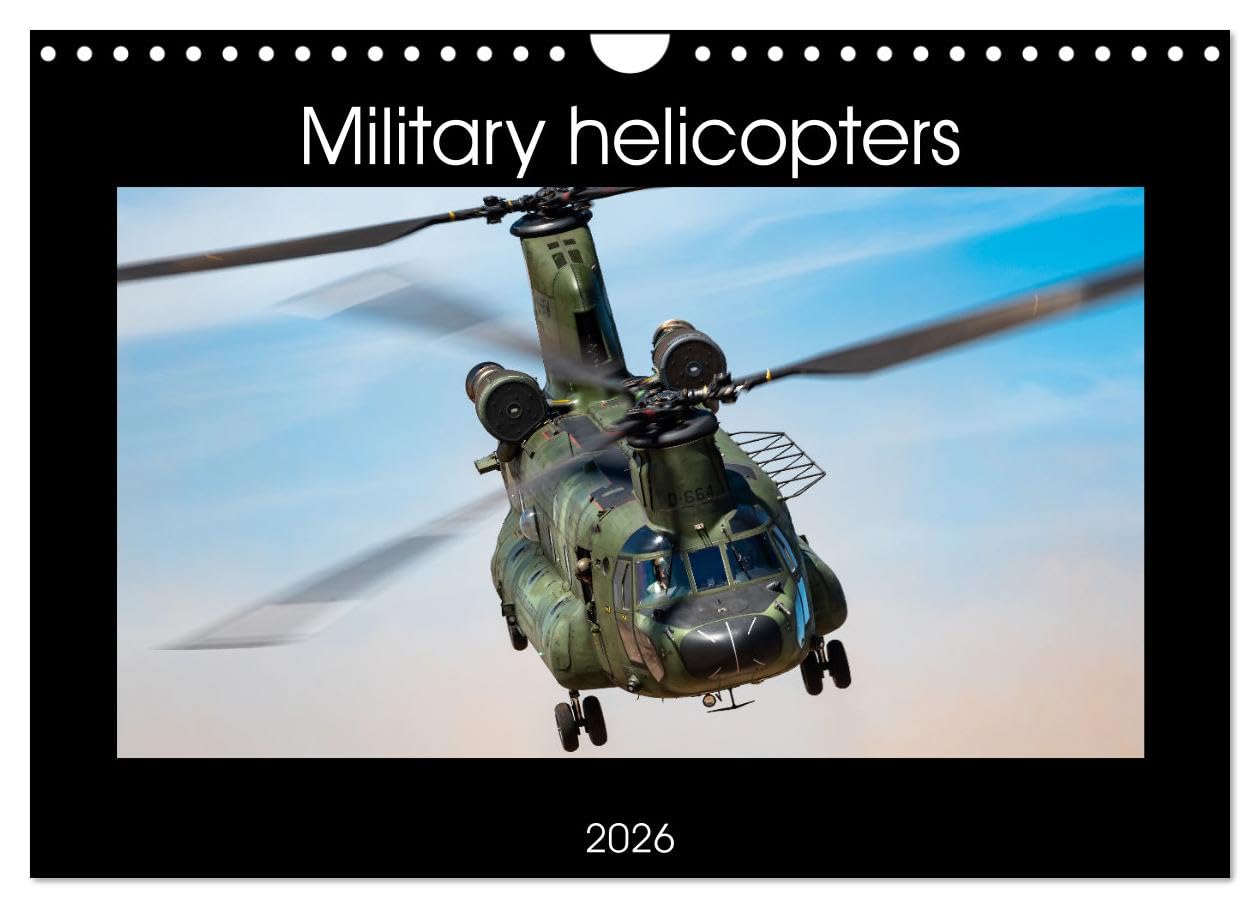 Military helicopters (Wall Calendar 2026 DIN A4 landscape), CALVENDO 12 Month Wall Calendar: Impressive photos of military helicopters. Books