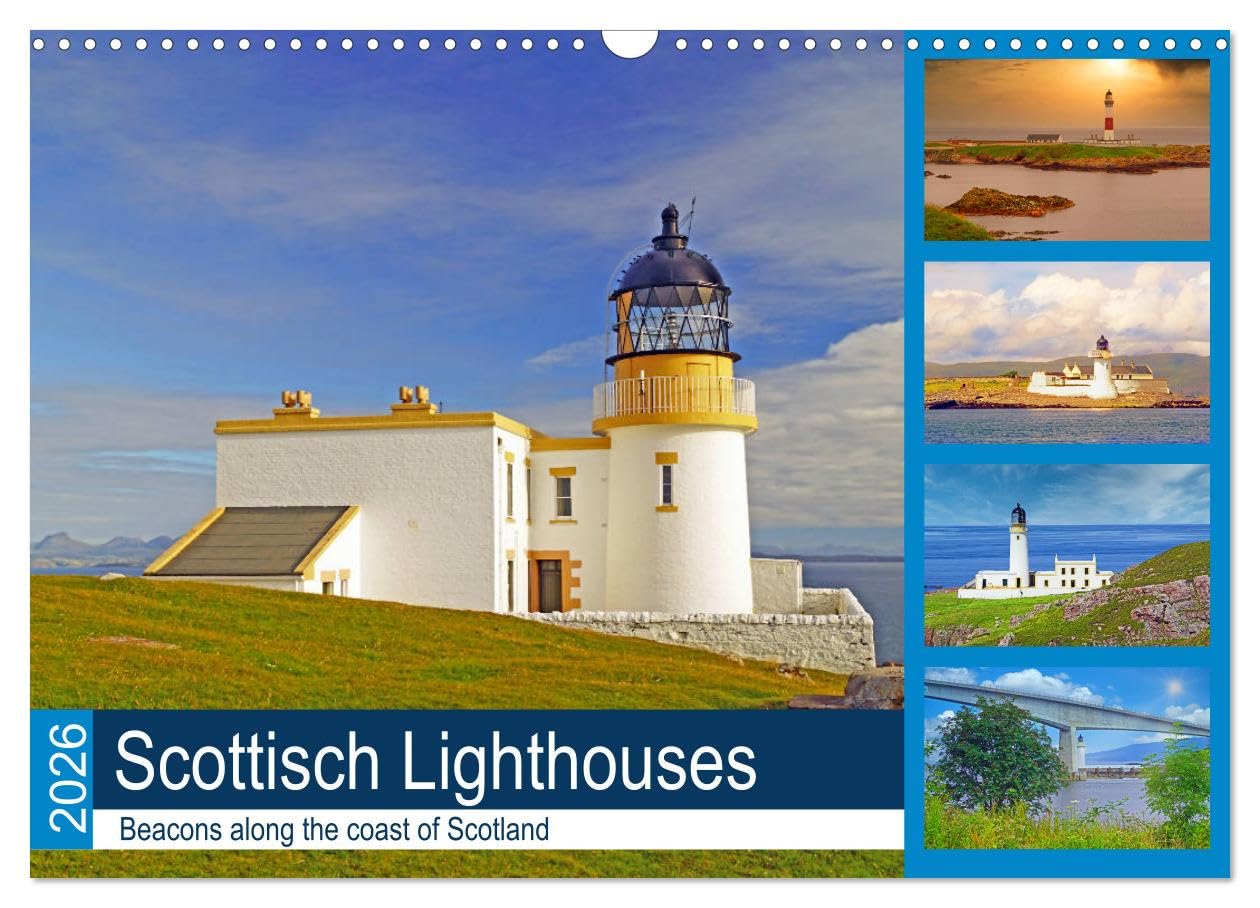 Scottish Lighthouses - beacons along the coast of Scotland (Wall Calendar 2026 DIN A3 landscape), CALVENDO 12 Month Wall Calendar: The most beautiful lighthouses on Scotland's coasts. Leisure, Home & Garden