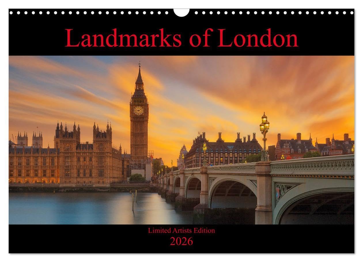 Landmarks of London (Wall Calendar 2026 DIN A3 landscape), CALVENDO 12 Month Wall Calendar: 12 Fine Art images with the best visited tourist spots in London seen by a professional photographer Photography