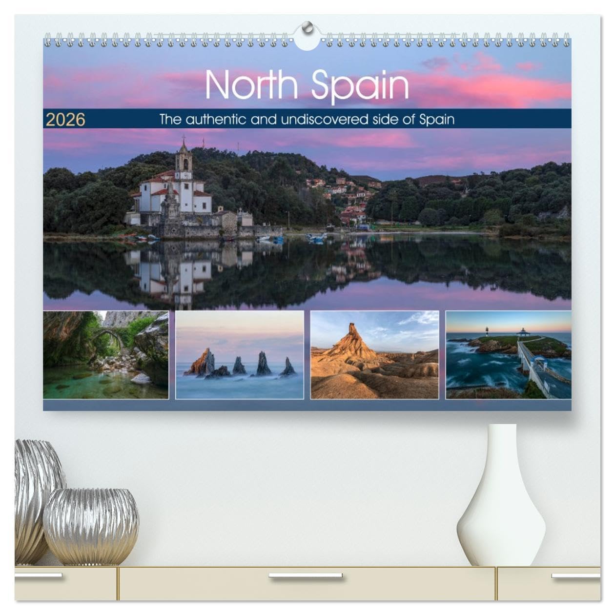 North Spain, the authentic and undiscovered side of Spain (High Quality Premium Wall Calendar 2026 DIN A2 landscape),CALVENDO 12 Month Wall Calendar: ... offers an unique landscape and seascape. Leisure, Home & Garden