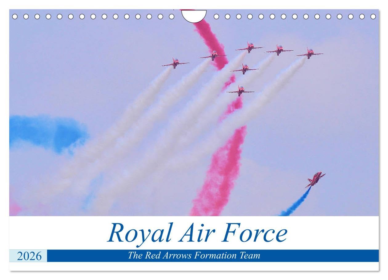 Royal Air Force The Red Arrows Formation Team (Wall Calendar 2026 DIN A4 landscape), CALVENDO 12 Month Wall Calendar: World famous Red Arrows Formation Team Books