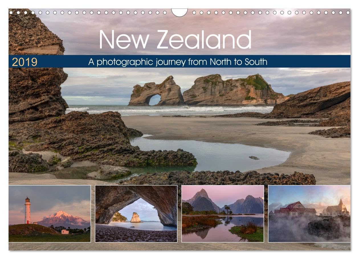 New Zealand, a photographic journey from North to South (Wall Calendar 2026 DIN A3 landscape), CALVENDO 12 Month Wall Calendar: Be enchanted with ... landscape of this world - New Zealand! Leisure, Home & Garden