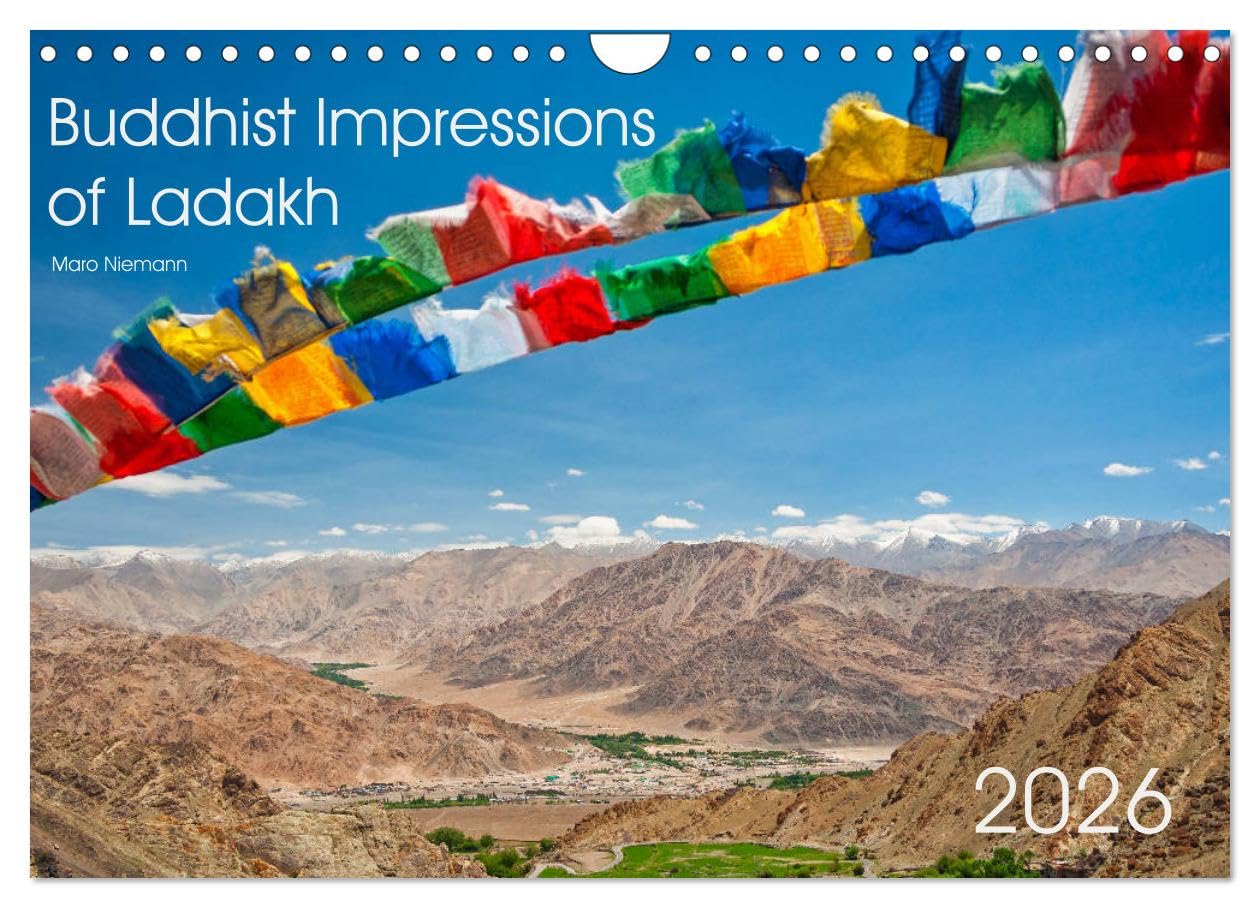 Buddhist Impressions of Ladakh (Wall Calendar 2026 DIN A4 landscape), CALVENDO 12 Month Wall Calendar: Buddhist monasteries and dances Leisure, Home & Garden