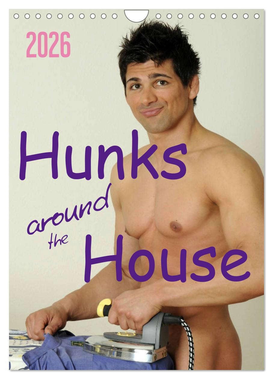 Hunks around the House (Wall Calendar 2026 DIN A4 portrait), CALVENDO 12 Month Wall Calendar: Colour photos of nude muscular males doing the household Social Sciences