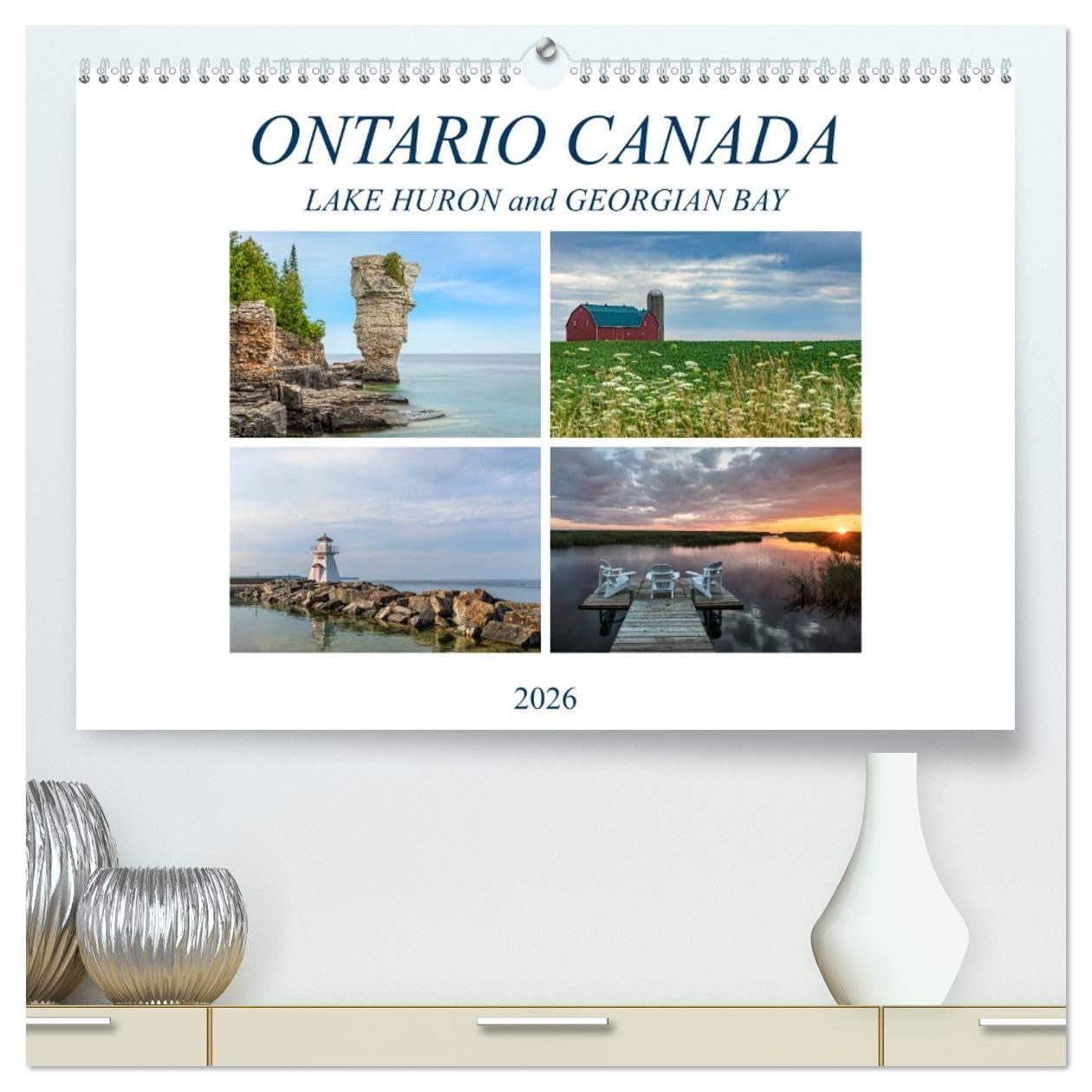 Ontario Canada, Lake Huron and Georgian Bay (High Quality Premium Wall Calendar 2026 DIN A2 landscape),CALVENDO 12 Month Wall Calendar: Amazing ... around the world to this part of Ontario. Leisure, Home & Garden