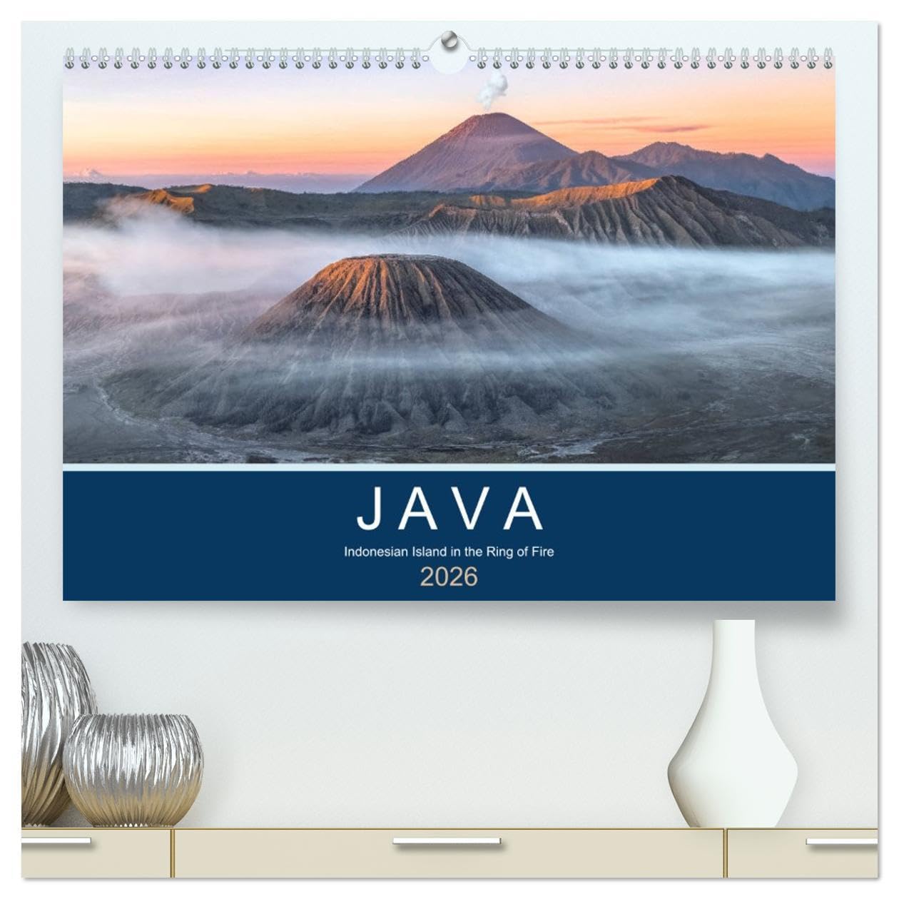 Java, Indonesian Island in the Ring of Fire (High Quality Premium Wall Calendar 2026 DIN A2 landscape),CALVENDO 12 Month Wall Calendar: Java is a ... active volcanoes and impressive temples. Leisure, Home & Garden