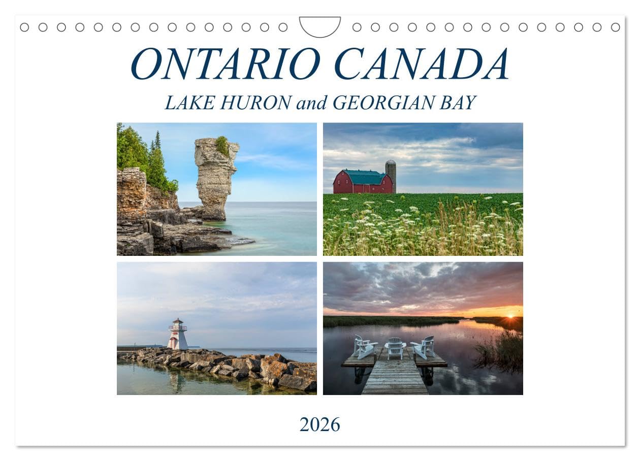 Ontario Canada, Lake Huron and Georgian Bay (Wall Calendar 2026 DIN A4 landscape), CALVENDO 12 Month Wall Calendar: Amazing sunsets, romantic bays and ... around the world to this part of Ontario. Leisure, Home & Garden