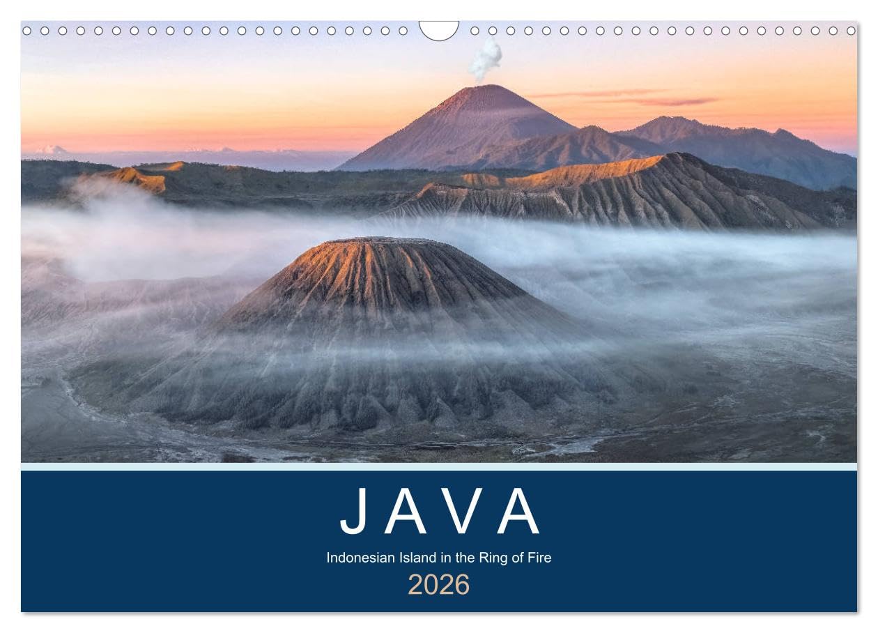 Java, Indonesian Island in the Ring of Fire (Wall Calendar 2026 DIN A3 landscape), CALVENDO 12 Month Wall Calendar: Java is a fascinating island in ... active volcanoes and impressive temples. Leisure, Home & Garden