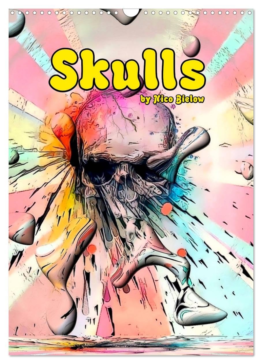 Skulls by Nico Bielow (Wall Calendar 2026 DIN A3 portrait), CALVENDO 12 Month Wall Calendar: Magical skulls Film, Art & Culture