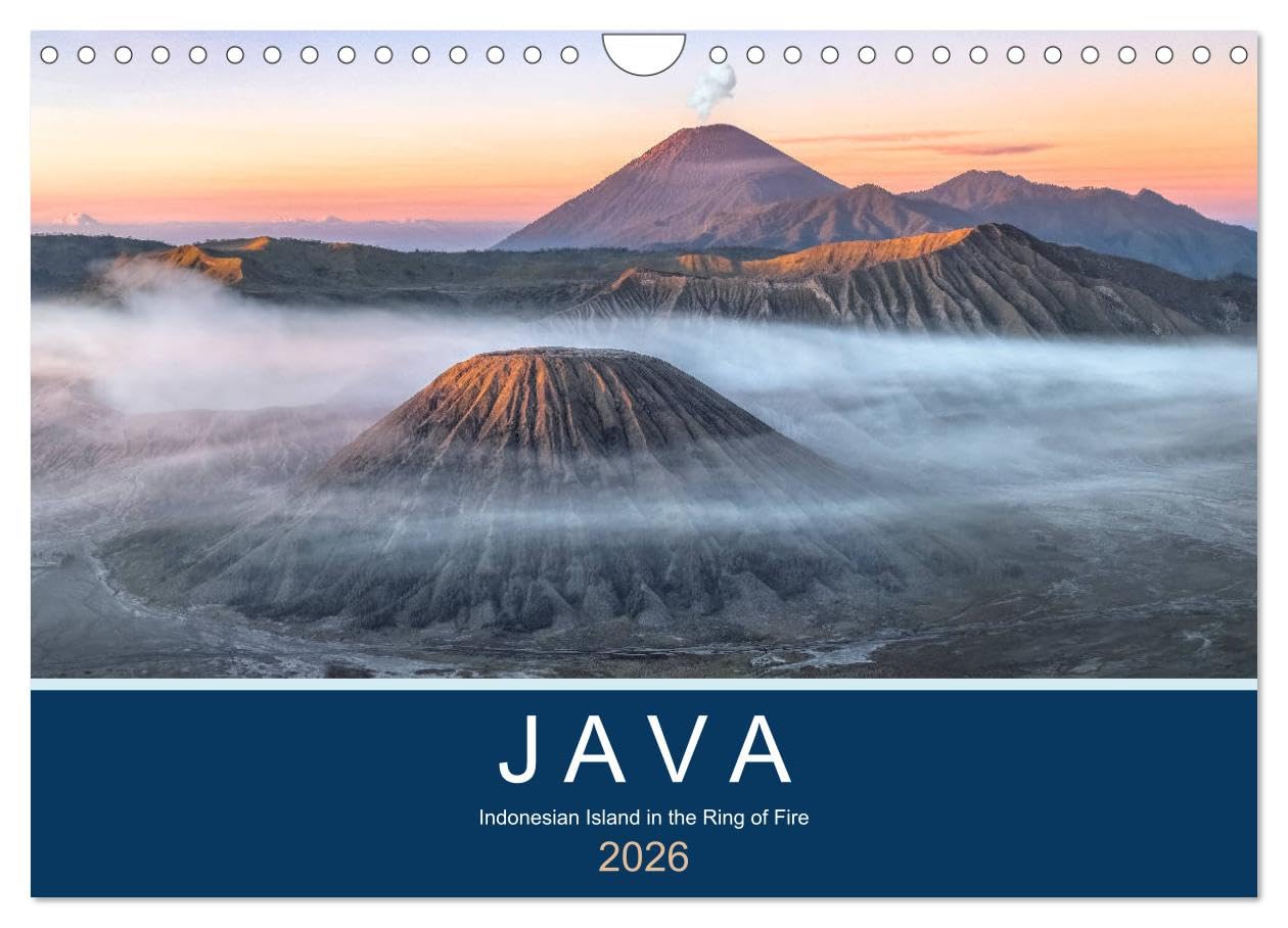 Java, Indonesian Island in the Ring of Fire (Wall Calendar 2026 DIN A4 landscape), CALVENDO 12 Month Wall Calendar: Java is a fascinating island in ... active volcanoes and impressive temples. Leisure, Home & Garden