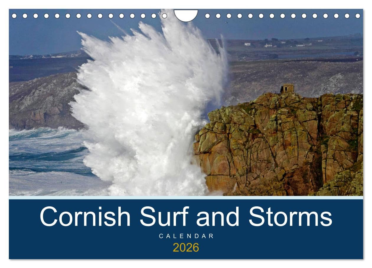 Cornish Surf and Storms (Wall Calendar 2026 DIN A4 landscape), CALVENDO 12 Month Wall Calendar: Seascapes from Cornwall Photography