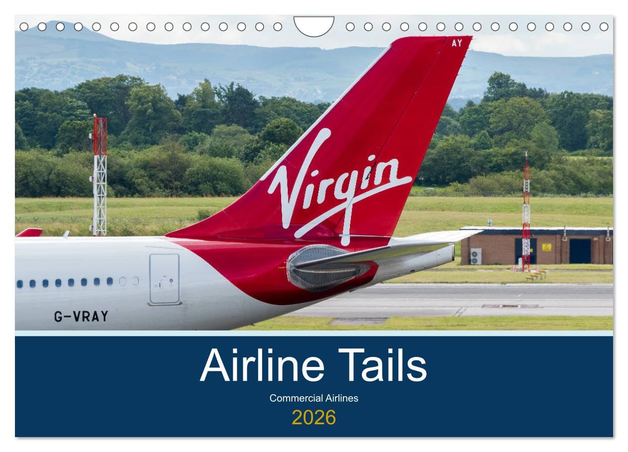 Airline Tails (Wall Calendar 2026 DIN A4 landscape), CALVENDO 12 Month Wall Calendar: Commercial Airlines Leisure, Home & Garden